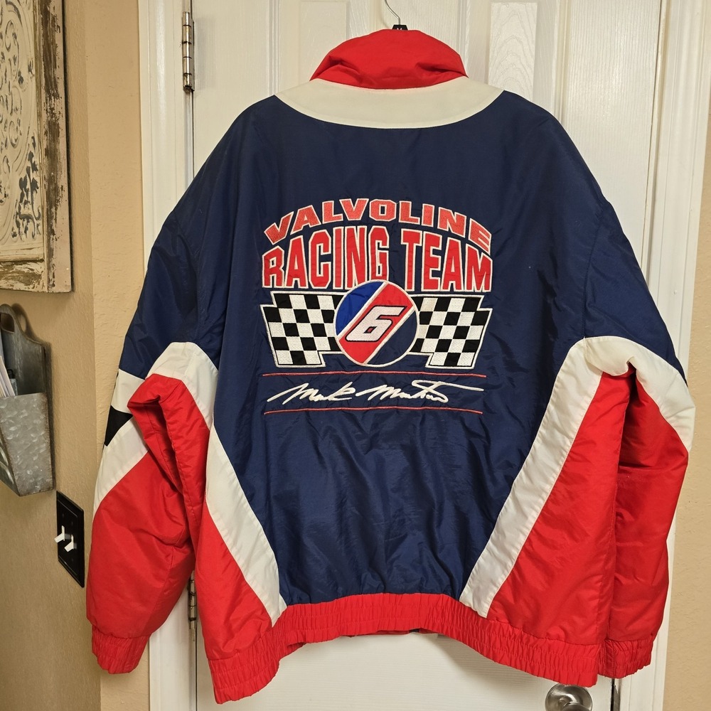 Nutmeg NASCAR Valvoline Ford Racing Jacket Men's Coat Mark Martin #6 Size Large - Picture 4 of 7